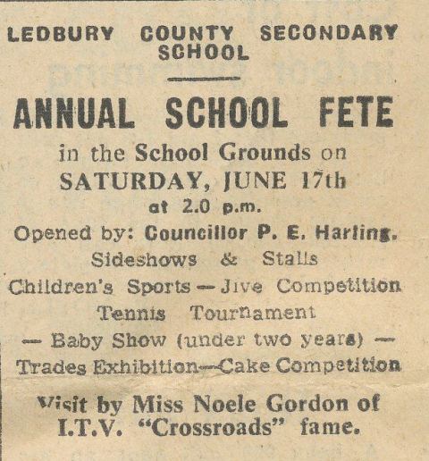 [1967 Ledbury Secondary School Fete]