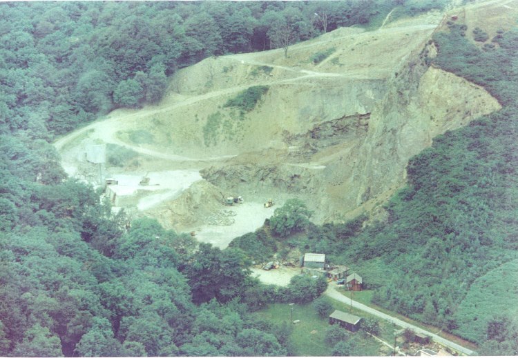 Aerial view of the Gullet Quarry - Hollybush