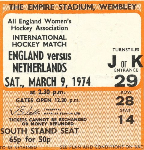 [County Secondary School England Womens Hockey Match, Empire Stadium, Wembley 1974]